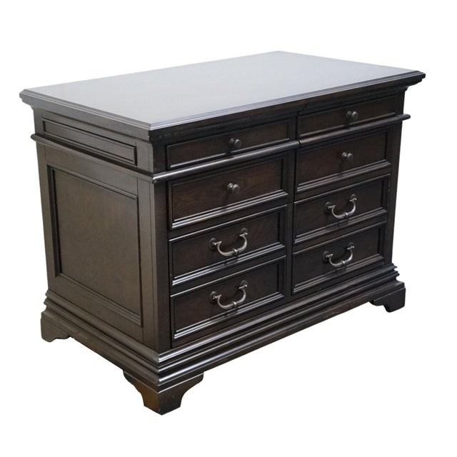 ASPENHOME Walnut Contemporary Traditional Style 41" Lateral File Cabinet 124-378 - Molasses Brown Finish 31.25" High...