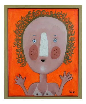 Inés Silvalde, Surprise, Mixed Media on Canvas, 2018, Framed
