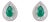 3.16ct Emerald & 1.2ct Diamond Double Halo Cluster Earrings in 18k White Gold- 2 Pieces For Sale