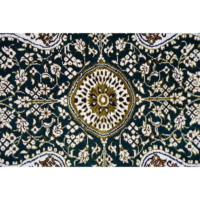 Vintage Ghom Silk Rug For Sale - Image 5 of 7