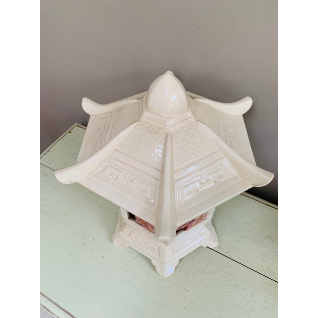 MidCentury Chinoiserie Ceramic Pagoda Lantern Lamp Chairish