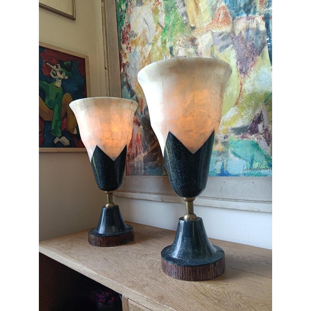 Postmodern Art Deco Table Lamps by Paul Maitland-Smith for Maitland Smith, 1980s, Set of 2 For Sale - Image 3 of 18