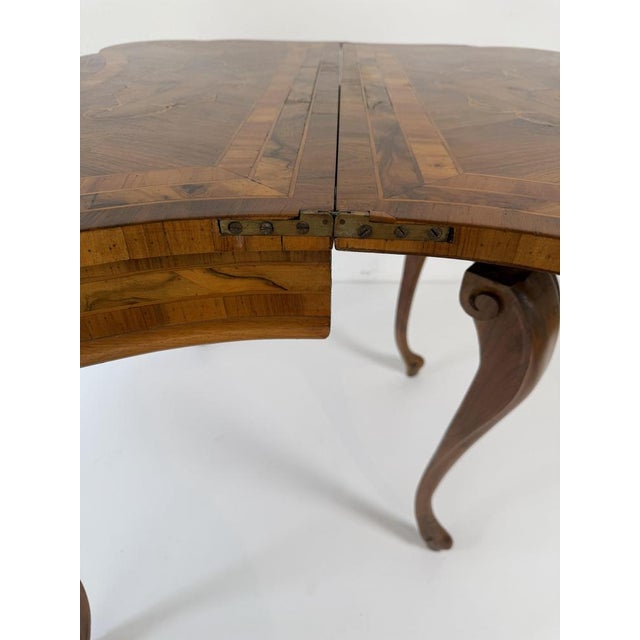 Brown Antique Burl Game Table in Walnut, 1800s For Sale - Image 8 of 15
