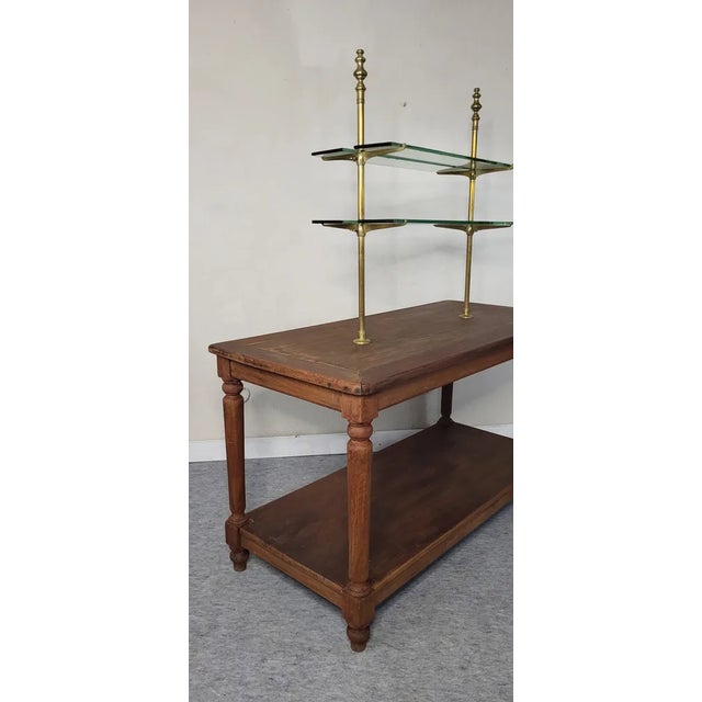 Brown Antique Showcase Table, 1890s For Sale - Image 8 of 12