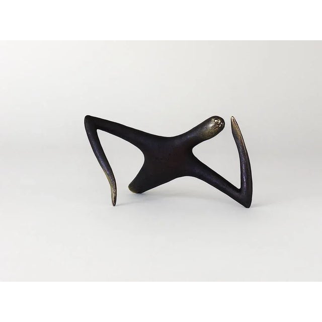 Carl Auböck Optimist Pessimist Handcrafted Brass Sculpture attributed to Carl Auböck, 2020 For Sale - Image 4 of 8