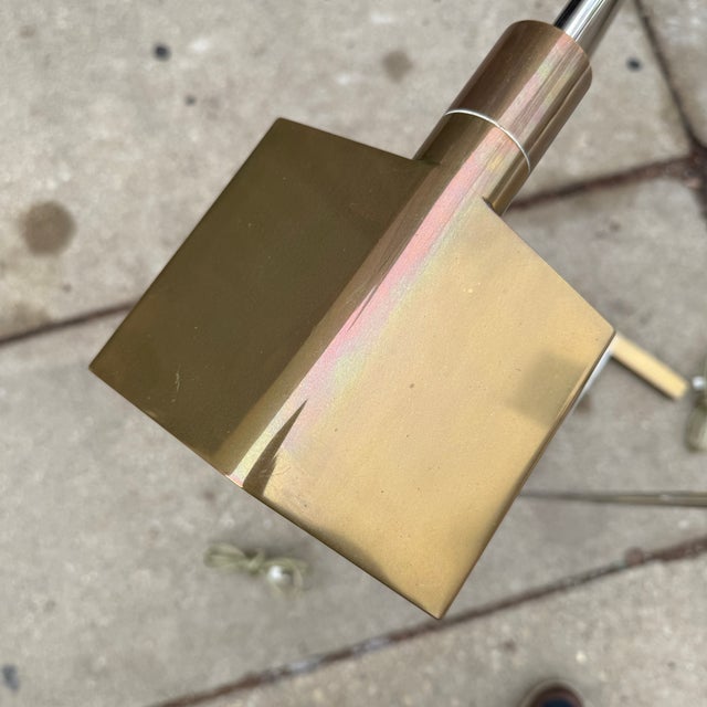 Metal Pair of 1970s Cedric Hartman Cantilevered + Pivoting Head Floor Lamps For Sale - Image 7 of 14