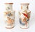 Metal Japanese Meiji Style Porcelain Vases with Birds and Flowers, Set of 2 For Sale - Image 7 of 7