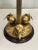 Wood Vintage Chinoiserie "Golden Peaches" Brass Table Lamp For Sale - Image 7 of 11