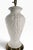 Late 20th Century Decorative White Ceramic Raised Foliate Design Table Lamp For Sale - Image 9 of 18
