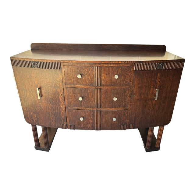 Antique Art Deco Sideboard / Buffet / Credenza For Sale