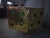 Metal Brass & Black Glass Credenza With 24 Green Jewels Made in Italy For Sale - Image 7 of 7