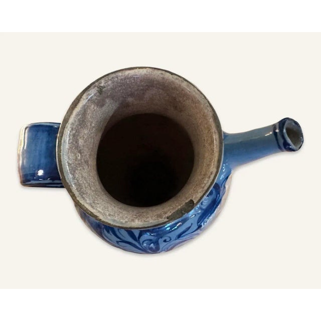 Ceramic 19th Century Italian Blue and White Faience Wine Jug For Sale - Image 7 of 12