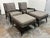 Mid-Century Modern T. H. Robsjohn-Gibbings for Widdicomb Mid 20th Century Lounge Armchairs + Ottomans, Pair For Sale - Image 3 of 12