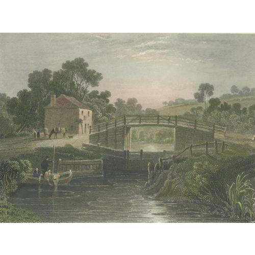 Hand-Colored Engravings of Windsor Views, England, 1840, Set of 2 For Sale - Image 6 of 10