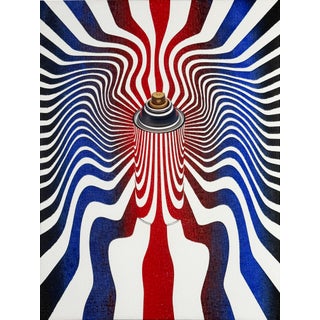 Multicolor Spray Can Screen Print on Canvas 12x16 For Sale