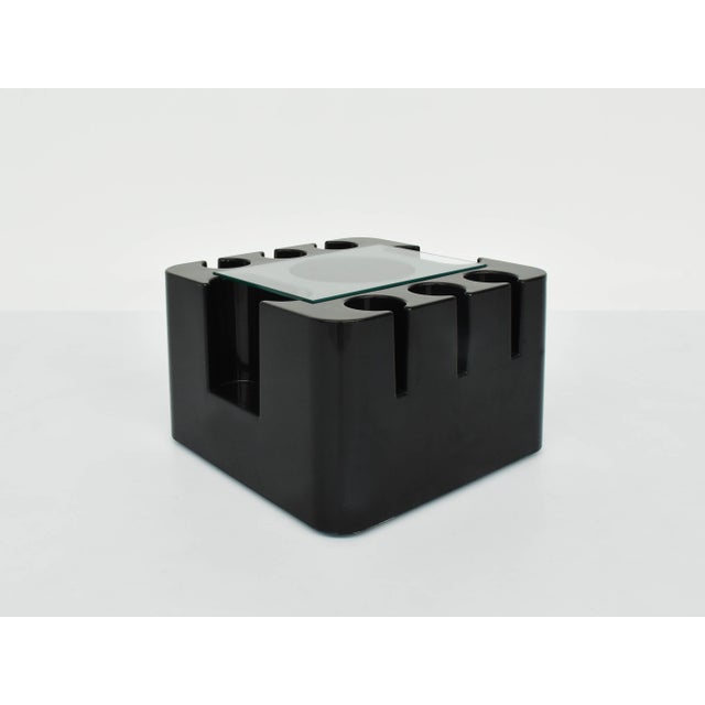 Black Coffee Table Bar Model Bacco by Sergio Asti for Artemide, Italy, 1967, Set of 2, in Very Good conditions. Designed...