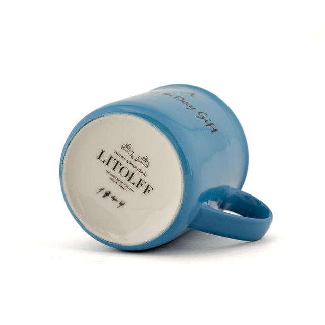 Litolff Blue Porcelain Mug and Elkington & Co Silver Plated Coffee Service, 2010s, Set of 4 For Sale - Image 15 of 16
