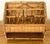 Vintage burnt bamboo & rattan desk organizer with beautiful wicker panels supported by bamboo. Sturdy and well-...
