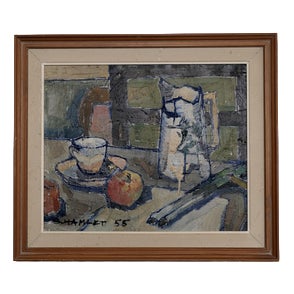 Sven-Olof Hamlet, Still Life, 1955, Oil on Canvas For Sale
