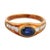 Contemporary Vintage Sapphire Diamond 18k Yellow Gold Ring, Size 4.25 For Sale - Image 3 of 6
