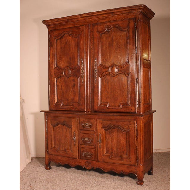 Wood 18th Century Louis XV French Oak Buffet For Sale - Image 7 of 10