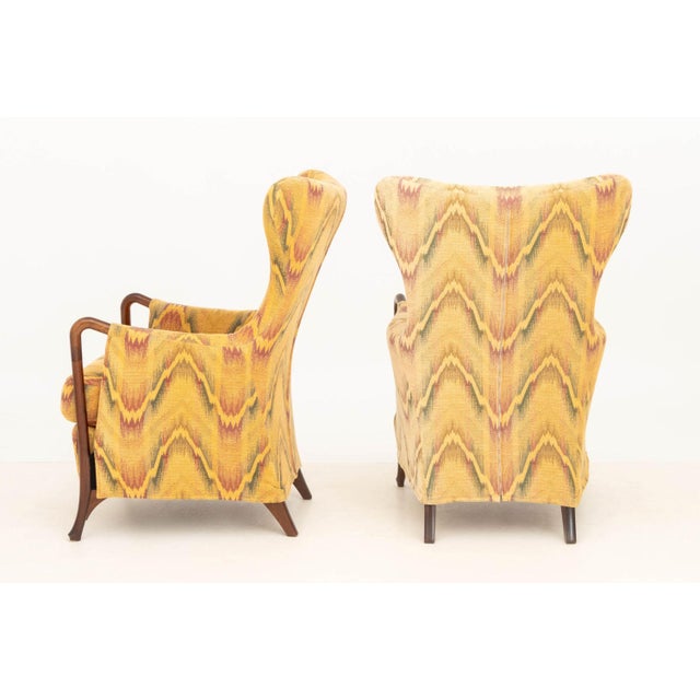 Umberto Asnago "Progetti 63340" Wing Chairs, Pair For Sale In New York - Image 6 of 6