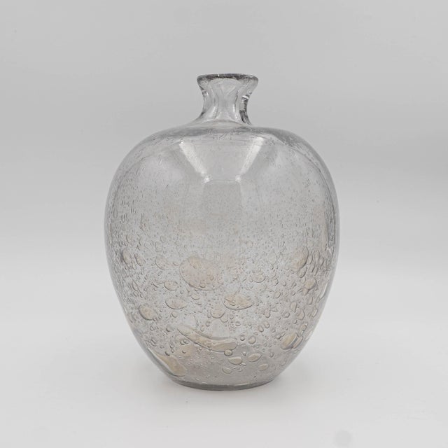 Antique Schneider Brand Bubbled Glass Vase in Art Deco Style For Sale In New York - Image 6 of 8