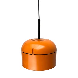 Vintage German Space Age Yellow Orange Pendant Lamp by Arnold Berges for Staff, 1970s For Sale
