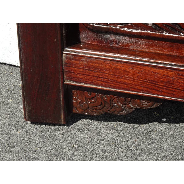 Antique Japanese Shibayama Style Two Panel Folding Screen Intricate Carved Doors For Sale - Image 16 of 18