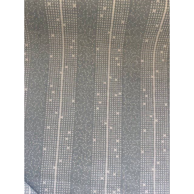 Schumacher Stella Stripe Blue Fabric 182112 Veere Grenney Collection 4 1/2 Yards For Sale In Raleigh - Image 6 of 7