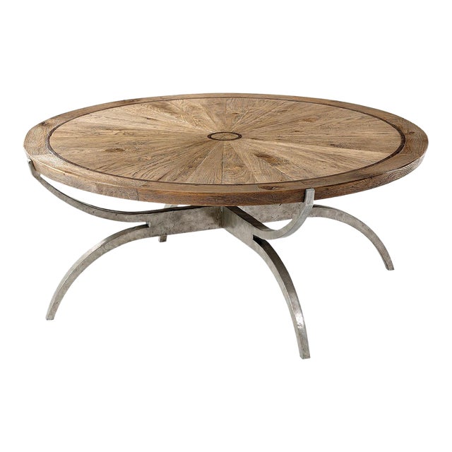 Modern Oak Round Coffee Table Chairish