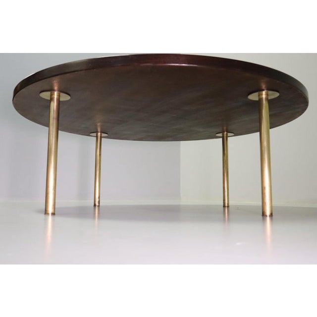 1950s Low Table in Wood and Brass by Ettore Sottsass for Poltronova, 1950s For Sale - Image 5 of 10