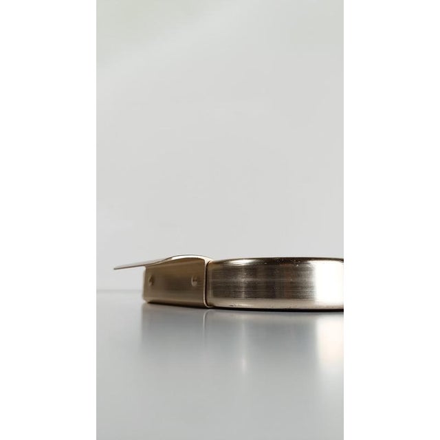 Mid 20th Century Italian Tray in Gilt Aluminum and Butter Yellow Glass, 1960s For Sale - Image 9 of 18