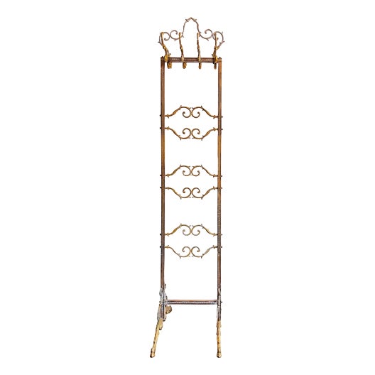 Hollywood Regency Double Standing Hall Tree Rack For Sale
