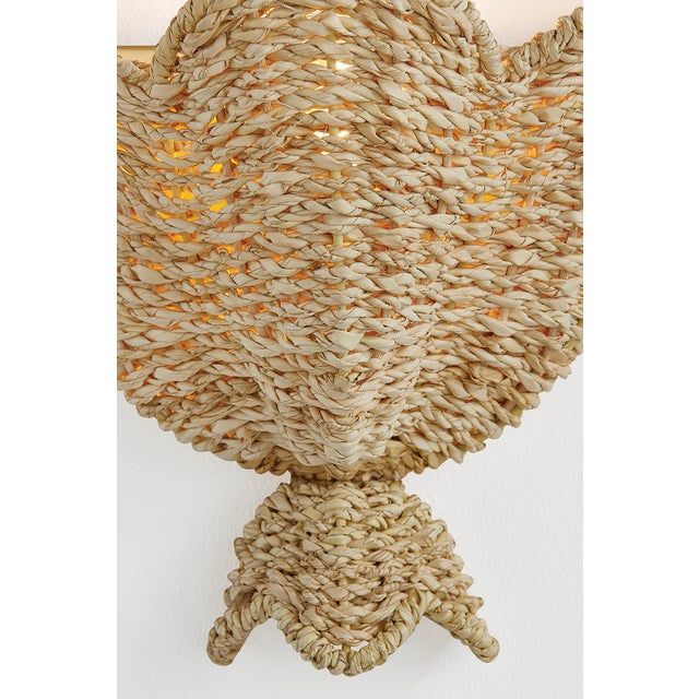 Boho Chic Mitzi Solie 10 in. 1 Light Wall Sconce in Aged Brass Finish For Sale - Image 3 of 7