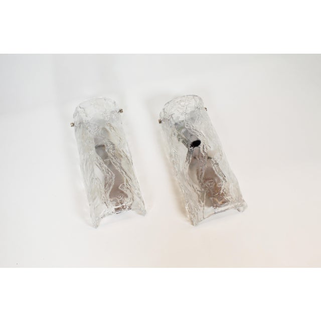 Large Murano Glass Wall Lamps from AV Mazzega, 1970s, Set of 2 For Sale - Image 9 of 10