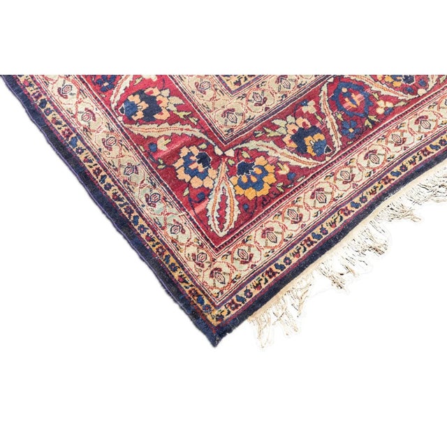 Antique Lavar Kerman Rug 8'11'' x 14'9'' For Sale In New York - Image 6 of 12