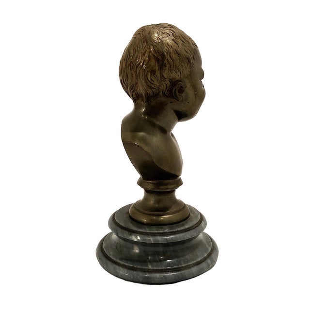 Late 19th Century Pair of Late 19th-Century Bronze Busts After Jean-Antoine Houdon, “John Who Laughs, John Who Cries” For Sale - Image 5 of 14