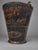 A vintage English wooden bucket with later painted fishmonger’s decoration, 20th century. The tapered, stave-built body...