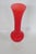 Ruby Red Glass Vase With Clear Cut Pedestal Base Mid Century Modern Style 4883b For Sale In Miami - Image 6 of 13