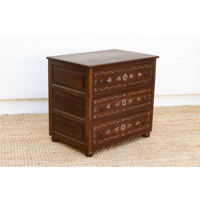 Brown Mother of Pearl Inlay Damascus Dresser For Sale - Image 8 of 12