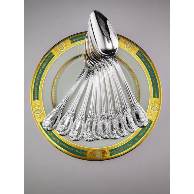 Silver Dessert Cutlery Service 10 People from Odiot Louveciennes, 1890s, Set of 54 For Sale - Image 4 of 18