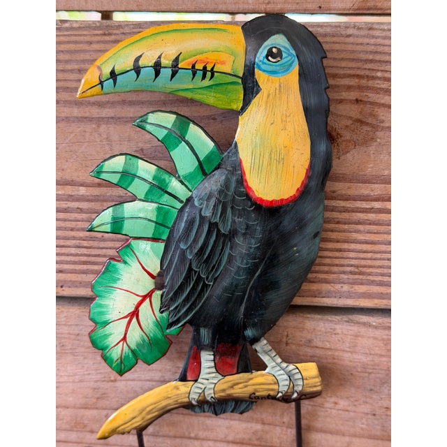 Metal Vintage Cantanhede Toucan Metal Wall Hook For Sale - Image 7 of 9