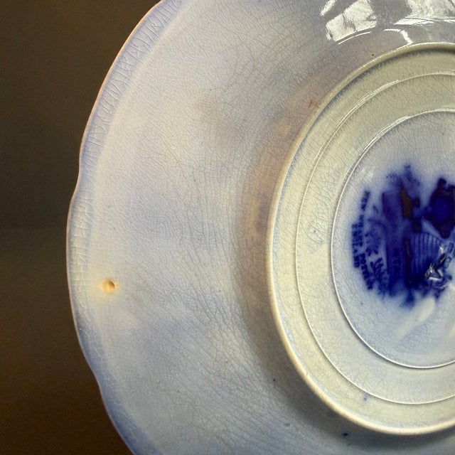 Antique English "Oriental" Transferware Plate by New Wharf Pottery For Sale - Image 9 of 17