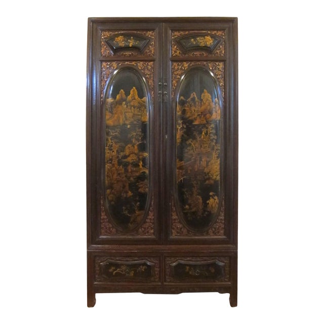 19th Century Gilt Painted Cabinet For Sale