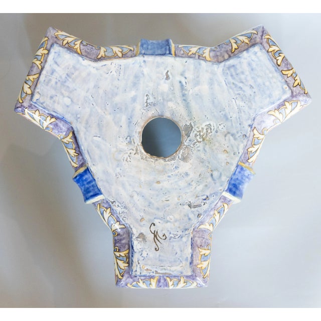 19th Century Italian Majolica Jardiniere Planter on Pedestal Stand For Sale In Houston - Image 6 of 15