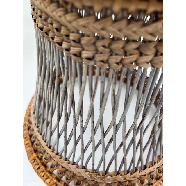 Antique Woven Wicker Cachepot For Sale - Image 6 of 9