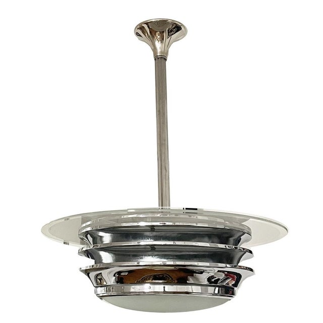 Vintage Art Deco Ceiling Lamp, 1940 For Sale - Image 6 of 8