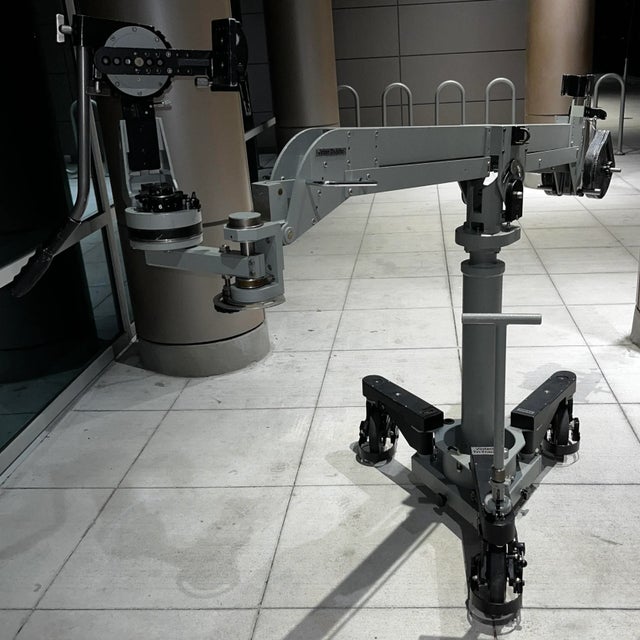 Dark Gray Vinten Professional Broadcasting Tri-Track Dolly & Jib Arm With Post Head Camera Base For Sale - Image 8 of 12