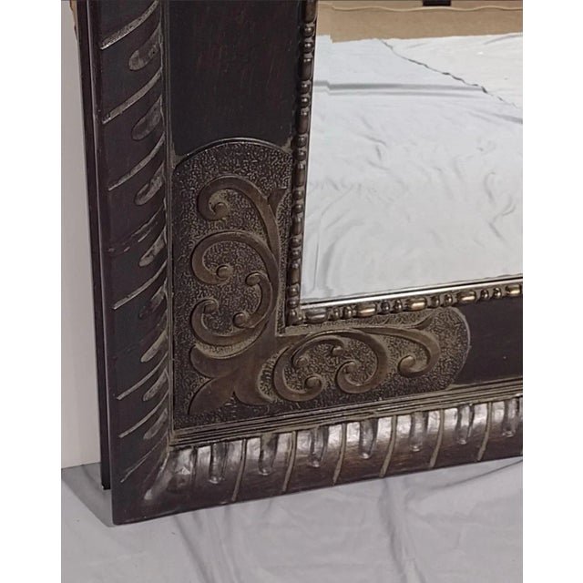 Art Deco Howard Elliot Collection Ornate Bevel Oversized Wall Mirror For Sale - Image 3 of 5